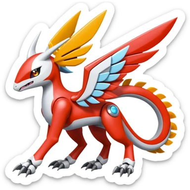 Meloetta-Latias-Koraidon-Medabot-Peppercat-Wargreymon-Protogen-Pokémon-Digimon-Fakémon-fusion-hybrid-creature sticker