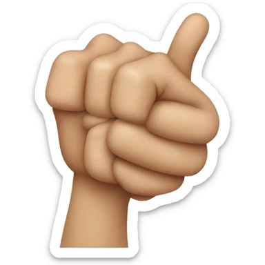 Two first bumping and thumbs facing out  sticker