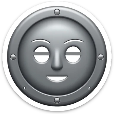 fais moi un bouclier gris avec un point d'interogation dessus sticker