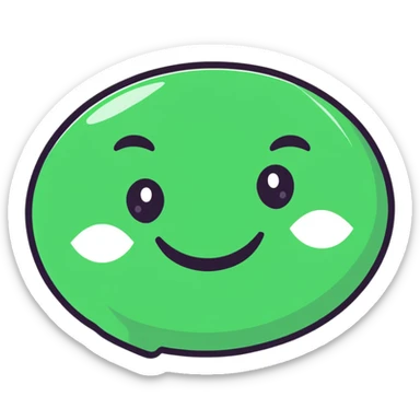 Elegant, refined Maya-inspired smiling face emoji, simple clean lines, geometric but beautiful, dark green on white sticker