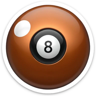 bronze opaque 8 ball sticker
