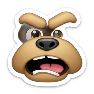 angry wooki bear that gossips sticker