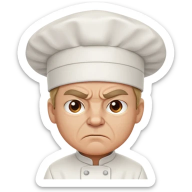 Chef Skinner angry chef sticker