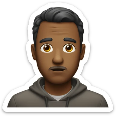Guy who looks like myself looking bewildered and suspicious sticker