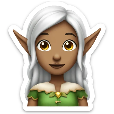 elf girl withe skin sticker