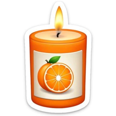 Orange sent candle sticker