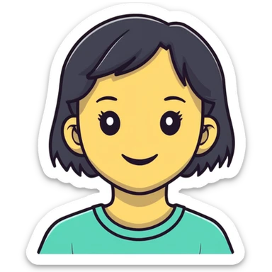 naughty girl making mischief sticker