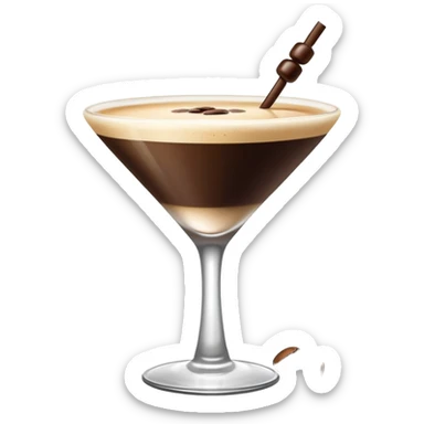Espresso martini. with espresso beans  sticker