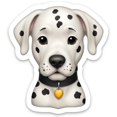 white Great Dane with black spots sticker