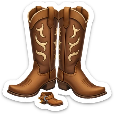 pair of cowboy boots sticker