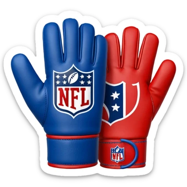  #1 glove nfl thumbs up   in blue (#00A3E0) and red (#F9423A)  sticker