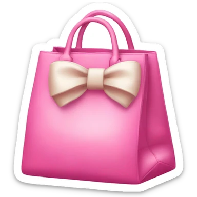 Pink bag with a bow sticker