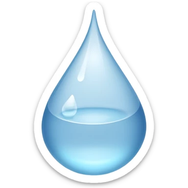 Gota de agua color blanco sticker
