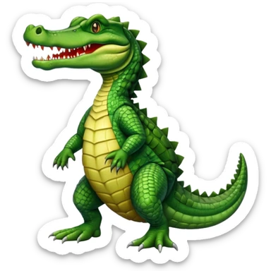 full body of alligator, front view sticker