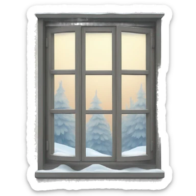 winter window sticker