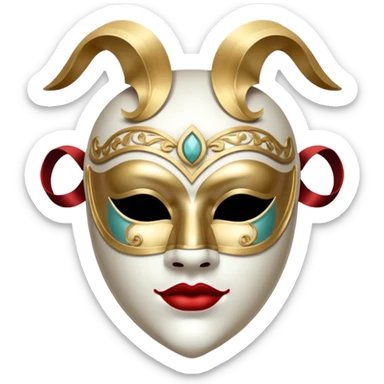 masked person venice bauta sticker