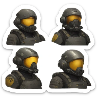 Helldivers squad 128*128 sticker