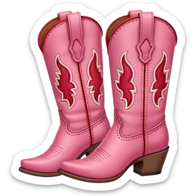cowgirl boots cute a tiny bit of red and pink on it NO TEAL a little girlie sticker