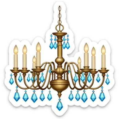 Antique vintage academia chandelier sticker