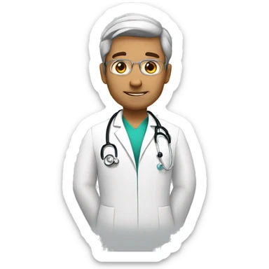 doctor solo bata blanca sticker