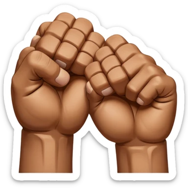 Two fists crossed over each other at the wrists  sticker