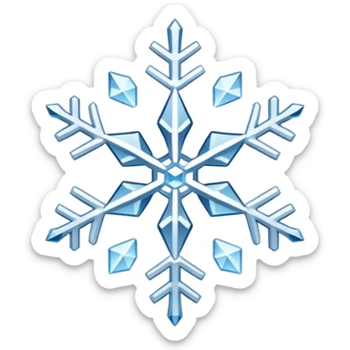 snowflake white sticker