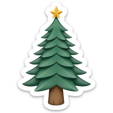 Lignes gravées dans papier en forme de petit sapin. Traits délicats. Logo pour réseaux sociaux. sticker