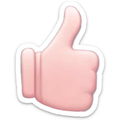 Light pink thumbs up sticker