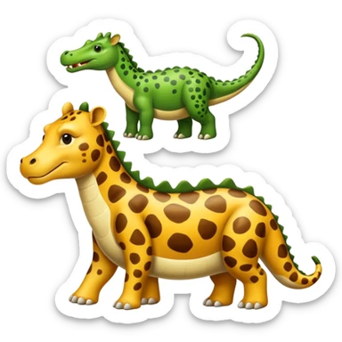 Make an imagine of an animal that has a mix of a giraffe, hippopotamus, crocodile and a jaguar  sticker