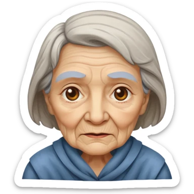 oldwoman, old age sticker
