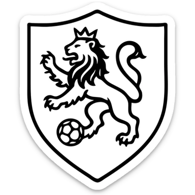 classic style English Premier League badge, shield shape, detailed lion, gold and blue, traditional football crest, no text sticker