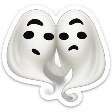 a female and a male ghosts in a Ying and yang sticker