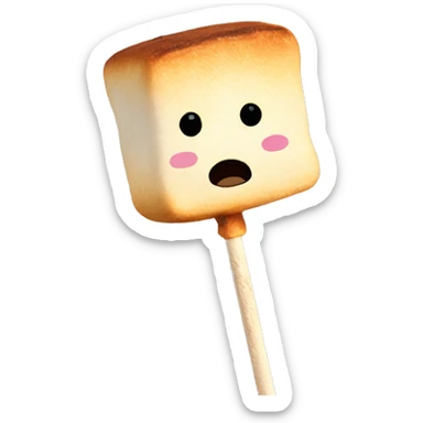 Roasted marshmallows on a stick sticker