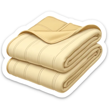 Cream colored blanket folded sticker