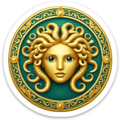 Medusa Versace logo sticker