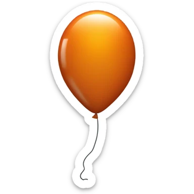 dark orange balloon sticker
