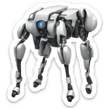 quadruped robot with 4 legs (each leg 3 degree of freedom)  sticker