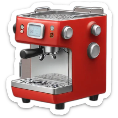 Red espresso machine sticker