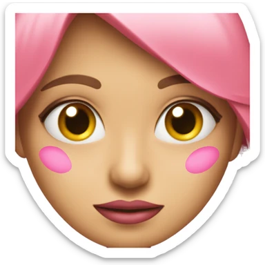 Chica tes miraba con anteojos rosas y cabllo liso sticker
