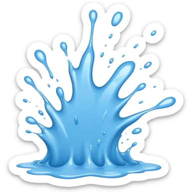 light blue paint splash sticker