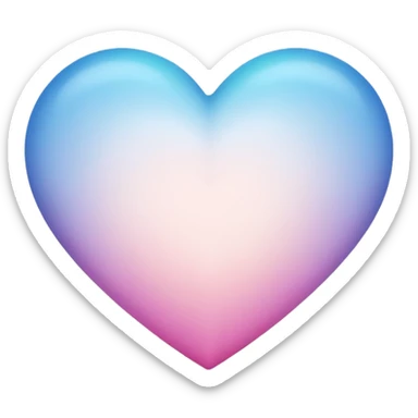 white heart with a gradient sticker