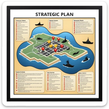 A war strategic plan sticker