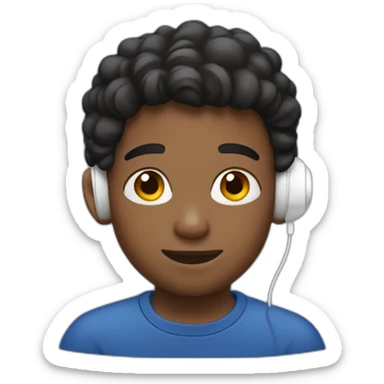 Boy with airpods sticker