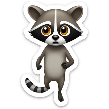 RACCOON KILLS A MOSQUITO sticker