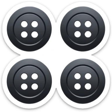 four-hole tailor's button sticker