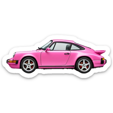 porche 911 pink sticker