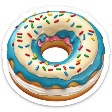 White chocolate donut sticker