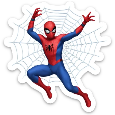 Spider man lanzando telarañas sticker