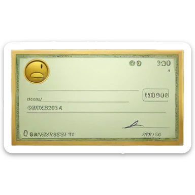 cheque bancario sticker