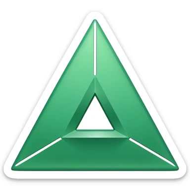 Green version of this unicode character : 🔺 sticker